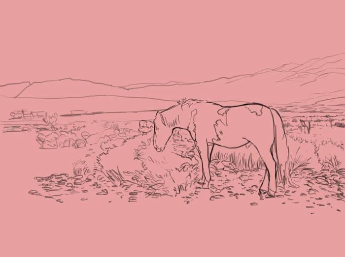 Utah Landscape with Horses