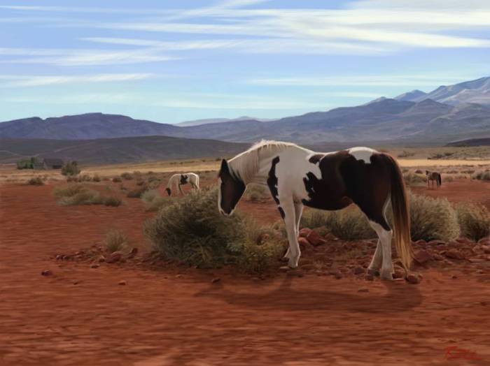 Utah Landscape with Horses