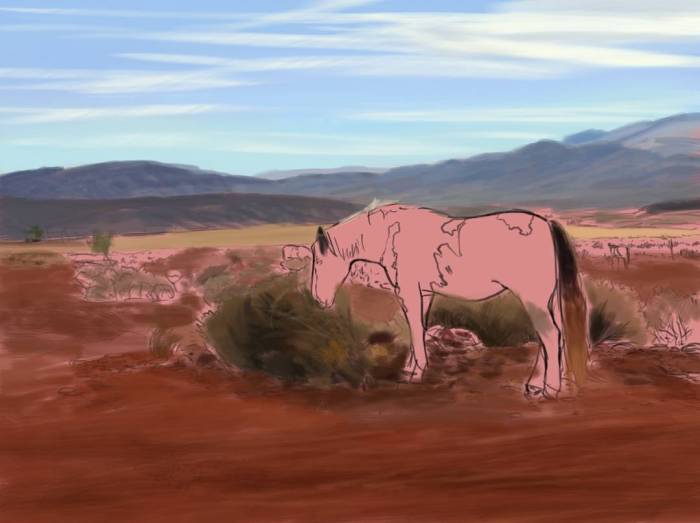 Utah Landscape with Horses