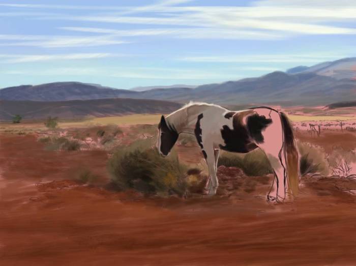 Utah Landscape with Horses