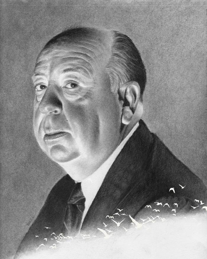 Drawing of Hitchcock